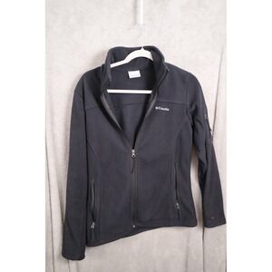 Columbia Fleece Jacket Full Zip Womens Size S Black Outdoor Warm Lightweight